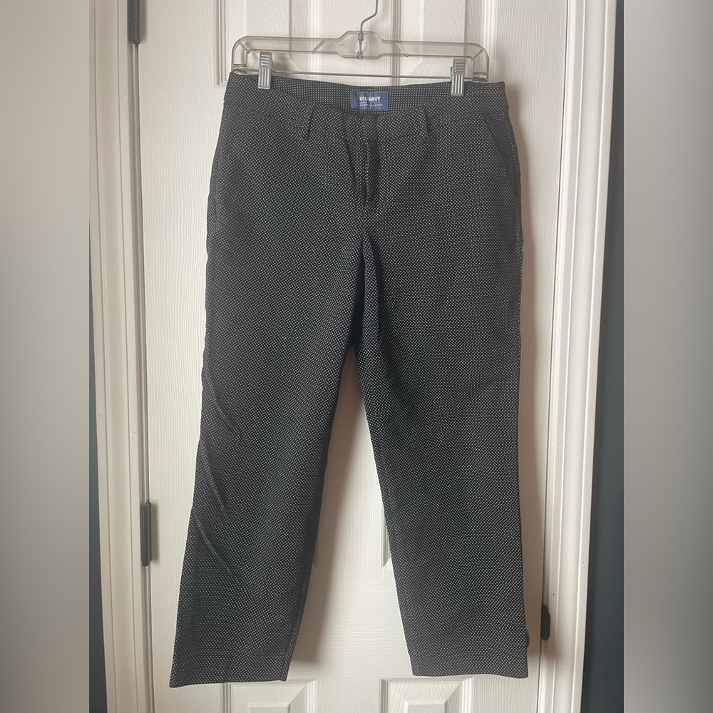 Black with White Polka Dots Dress Pants